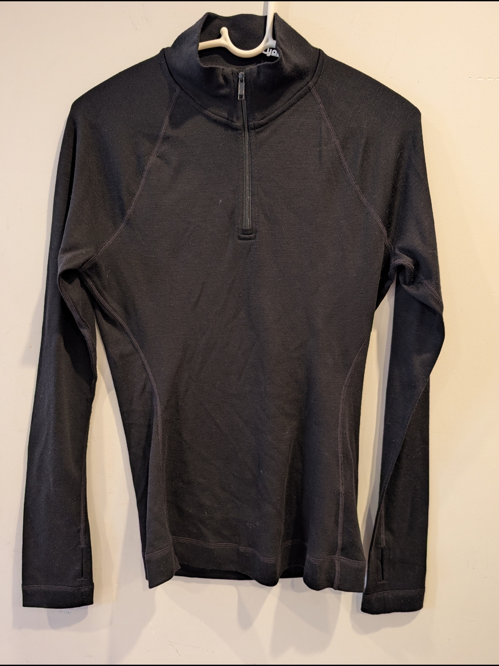 Quince Women Merino Wool Black Pullover Hoodie S Layer Warm Active Gorpcore Hiki